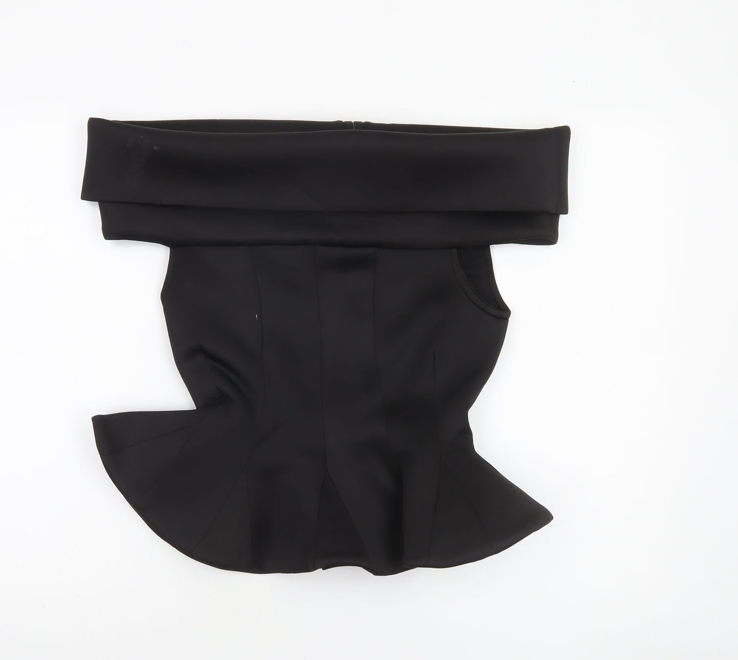 Cari's Closet Women's Black Off Shoulder Peplum Blouse UK 10