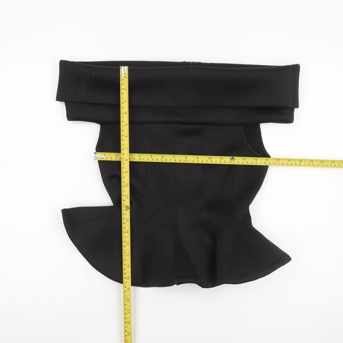 Cari's Closet Women's Black Off Shoulder Peplum Blouse UK 10