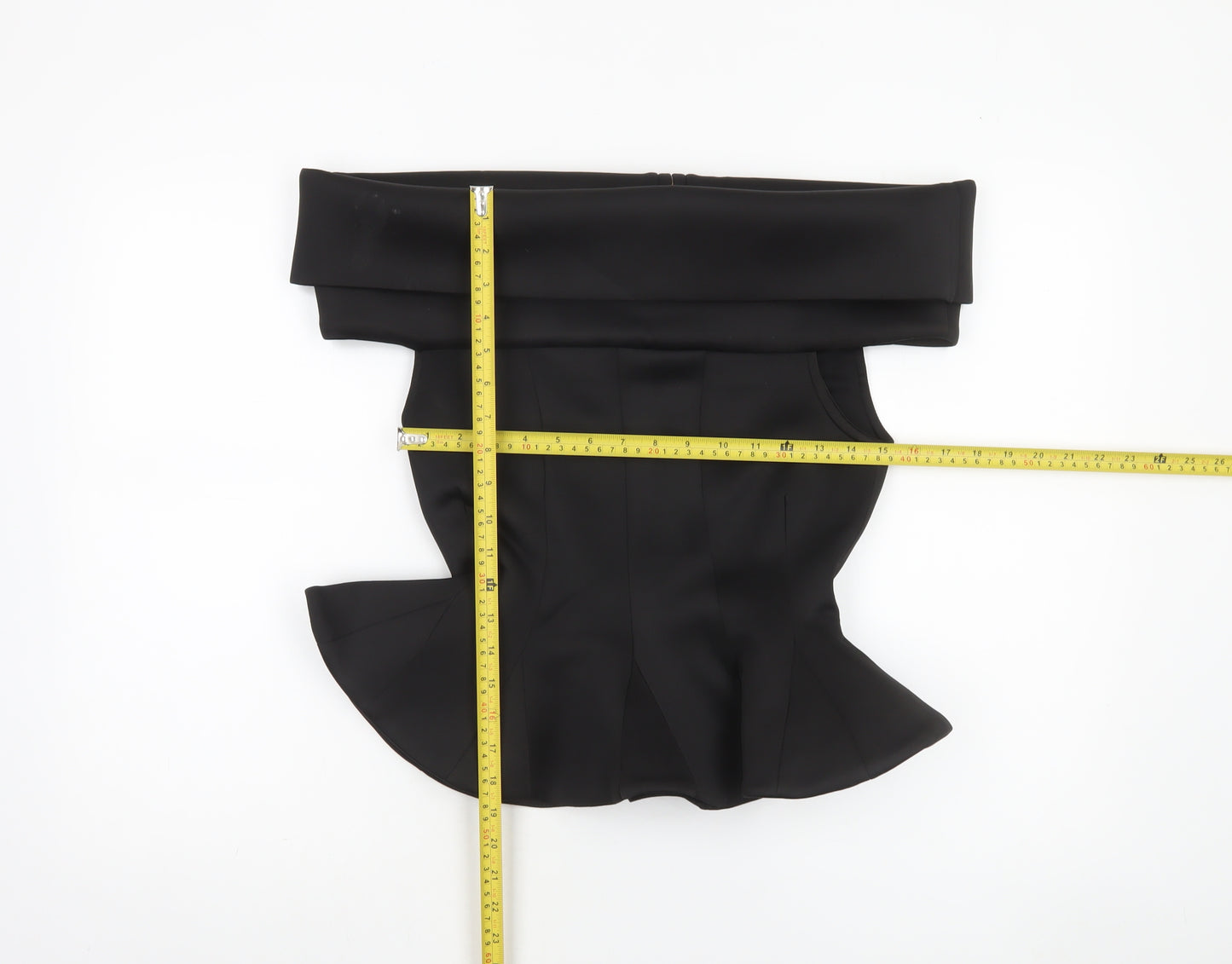 Cari's Closet Women's Black Off Shoulder Peplum Blouse UK 10