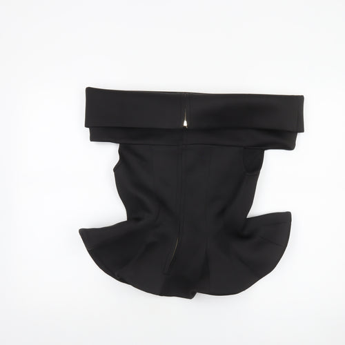 Cari's Closet Women's Black Off Shoulder Peplum Blouse UK 10