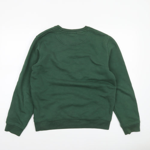 PURE Women’s Green Crew Neck Pullover Sweatshirt Size S Organic Cotton
