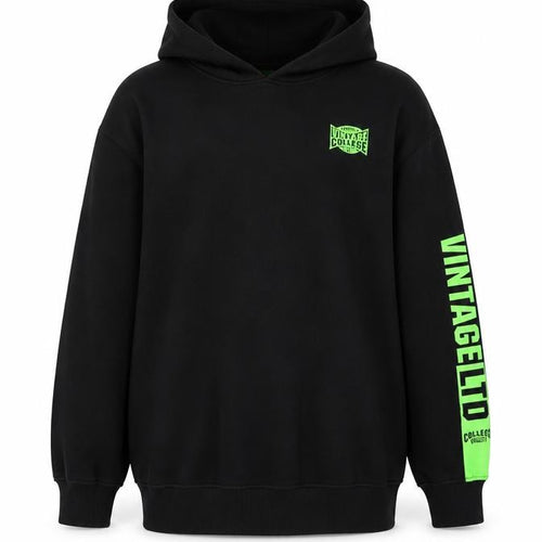 bpc bonprix Boys Black Hoodie 16-17 Years Pullover Cotton Blend Graphic Print