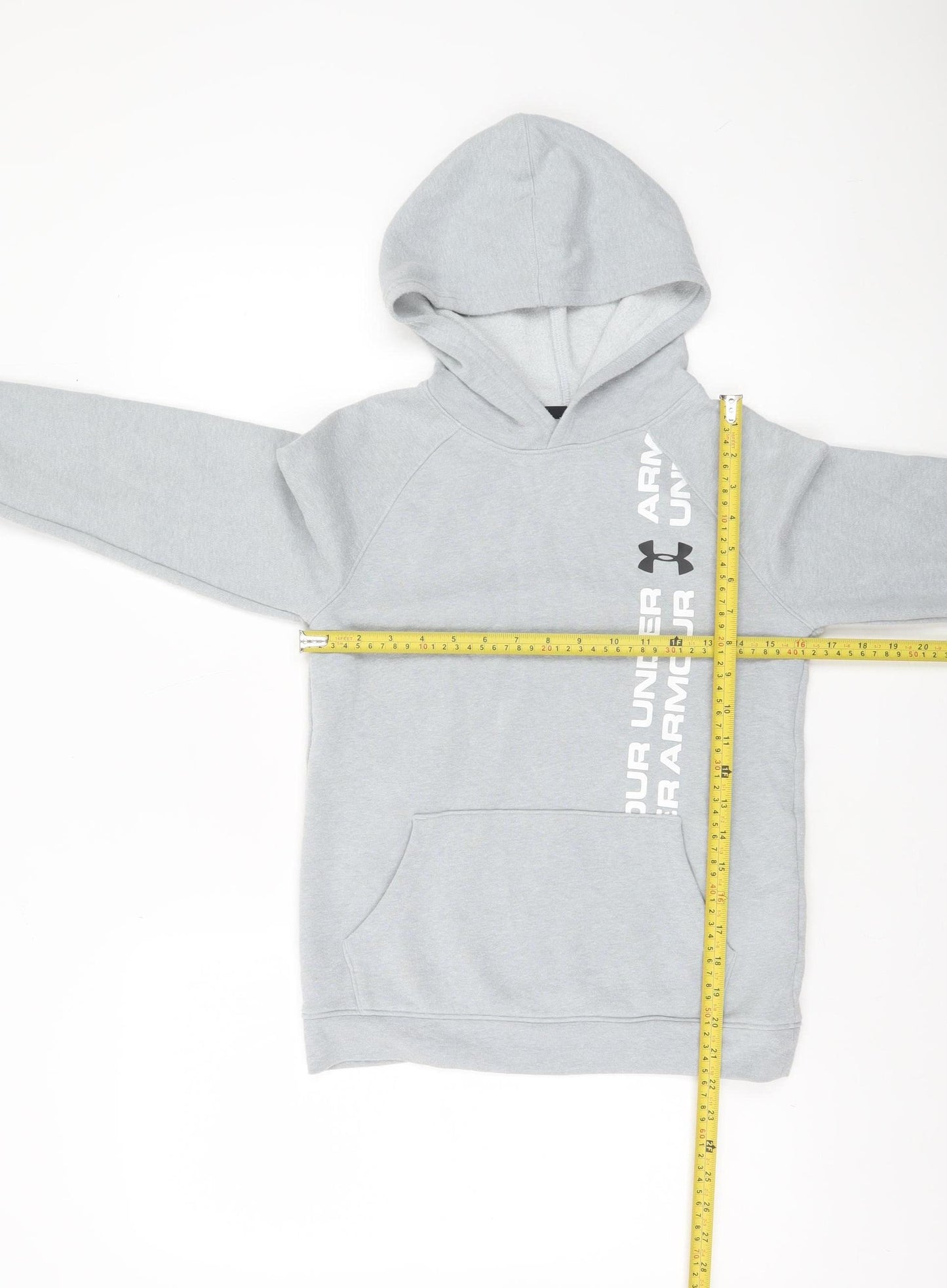Under Armour Boys Grey Pullover Hoodie Size M ColdGear Fleece