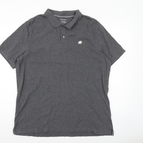 Banana Republic Men's Grey XL Stretch Cotton Polo Shirt