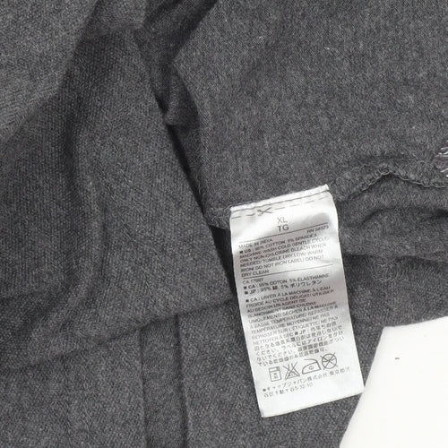 Banana Republic Men's Grey XL Stretch Cotton Polo Shirt