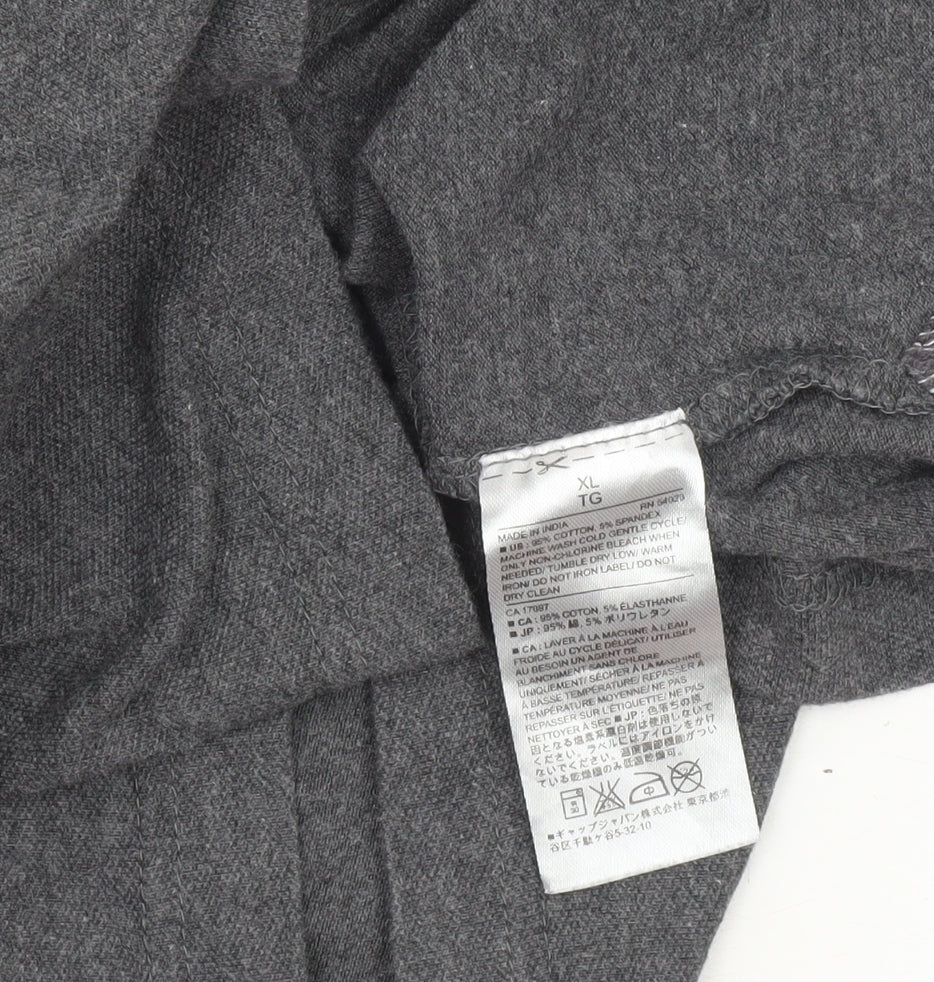 Banana Republic Men's Grey XL Stretch Cotton Polo Shirt