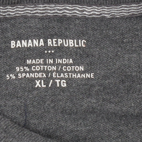 Banana Republic Men's Grey XL Stretch Cotton Polo Shirt