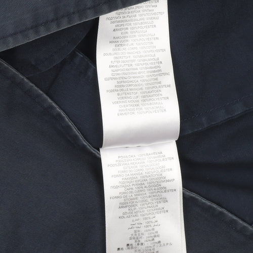 Ben Sherman Men's Blue Cotton Mid-Length Overcoat Size M