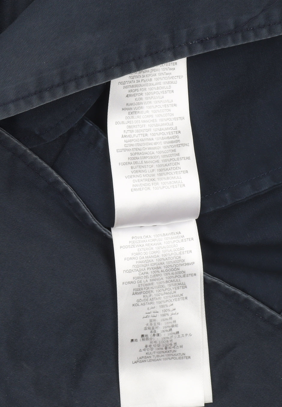 Ben Sherman Men's Blue Cotton Mid-Length Overcoat Size M