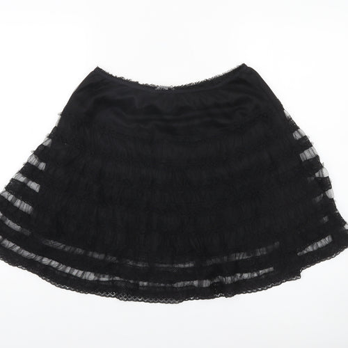 Red Herring Women’s Black Lace A-Line Knee Length Skirt Size 12