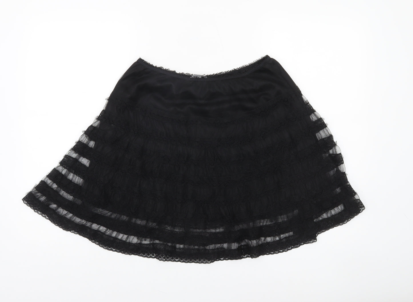 Red Herring Women’s Black Lace A-Line Knee Length Skirt Size 12