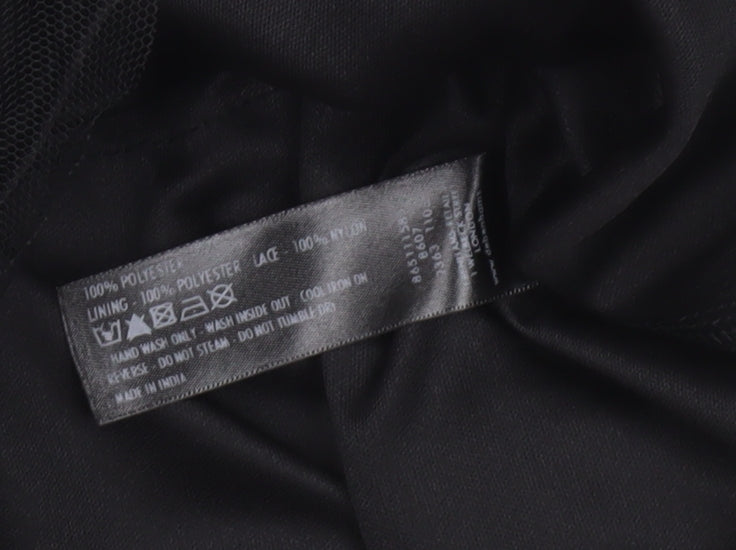 Red Herring Women’s Black Lace A-Line Knee Length Skirt Size 12