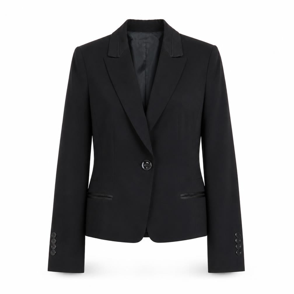 Front view of G2000 Women Black, size 6, Single-Breasted suit jacket