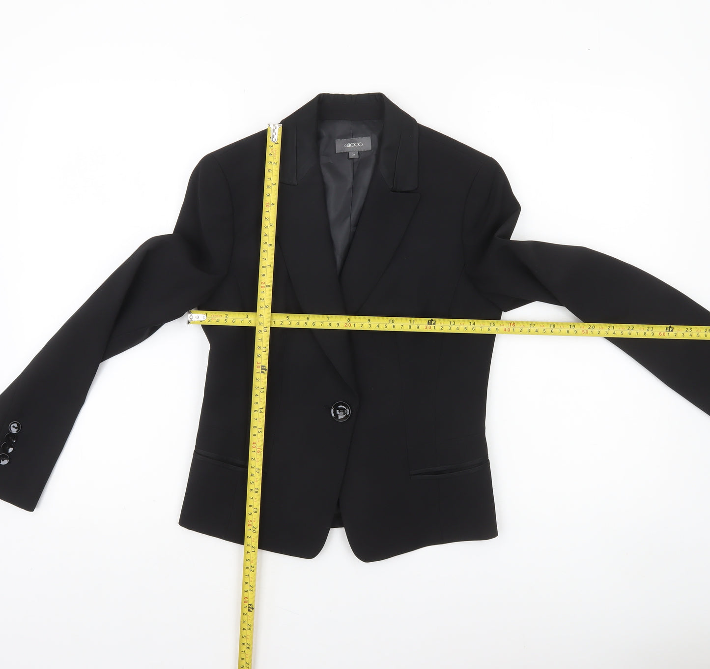 G2000 Women Black Size 6 Single-Breasted Suit Jacket Blazer