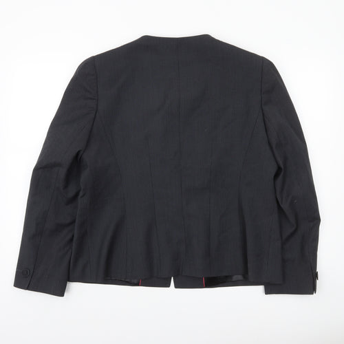 Planet Women’s Black Single-Breasted Wool Blend Suit Jacket UK 16