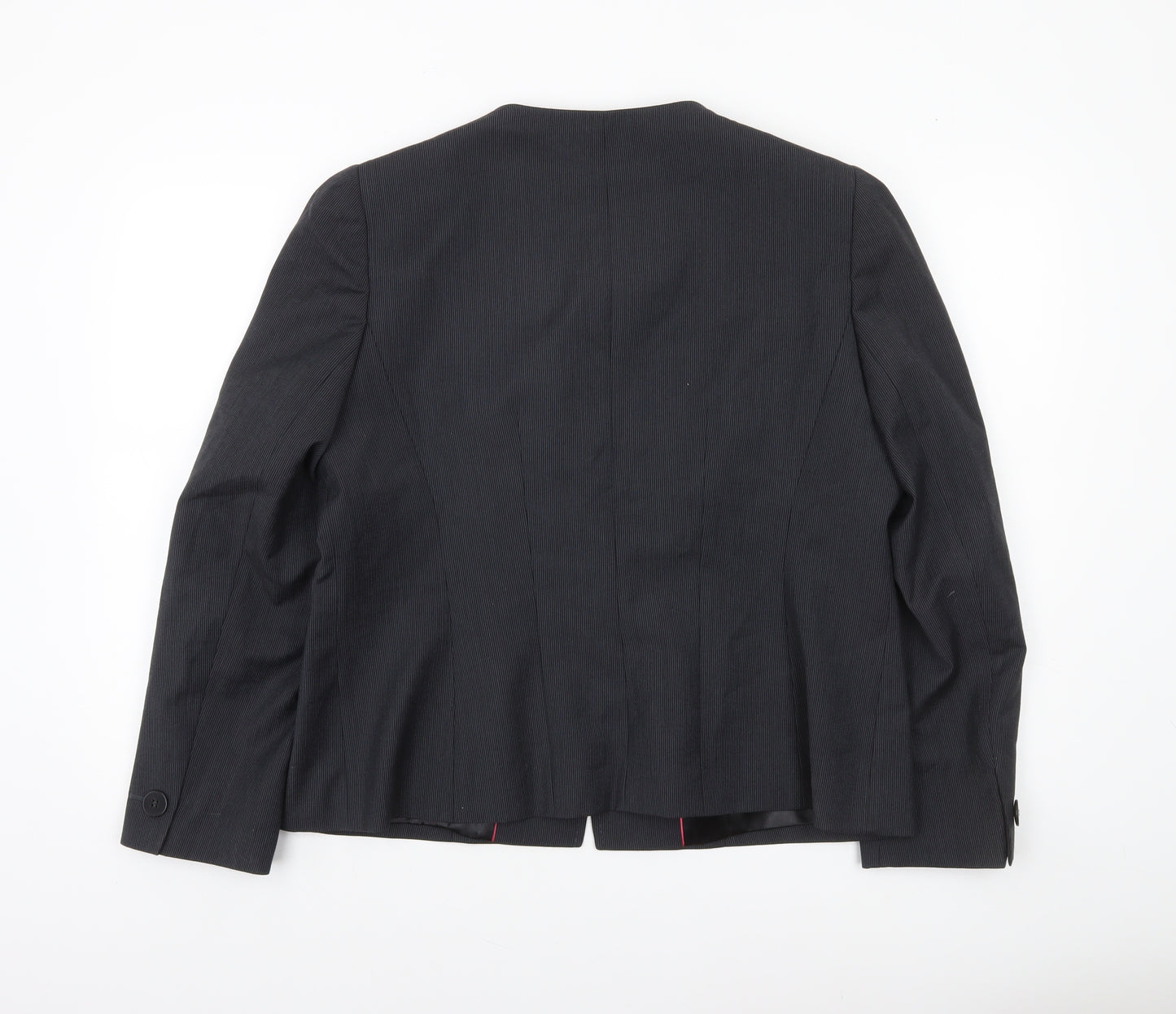 Planet Women’s Black Single-Breasted Wool Blend Suit Jacket UK 16