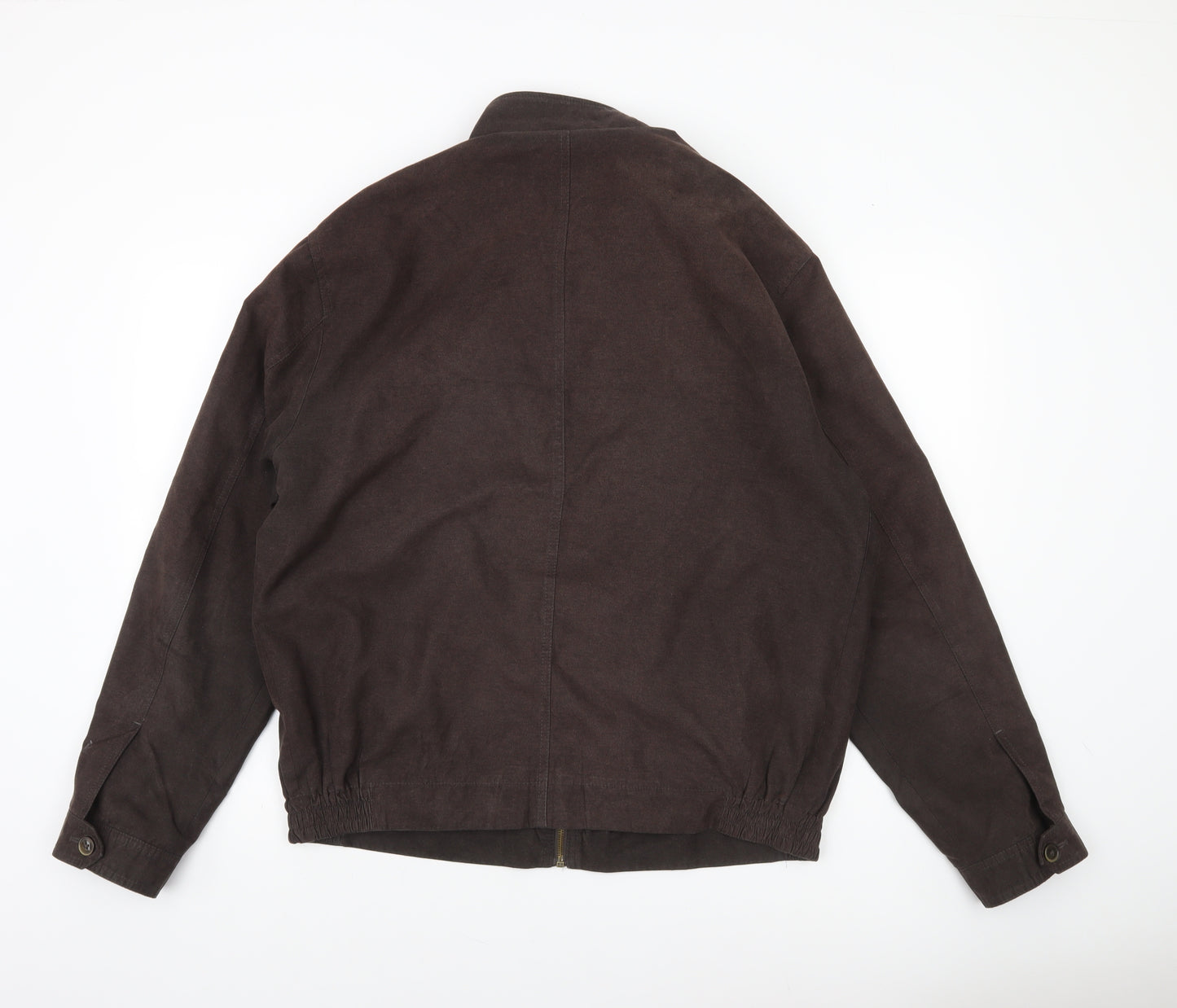 Collezione Men's Brown L Basic Cotton Polyester Lined Zip Jacket