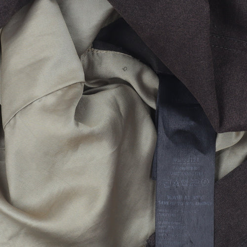 Collezione Men's Brown L Basic Cotton Polyester Lined Zip Jacket