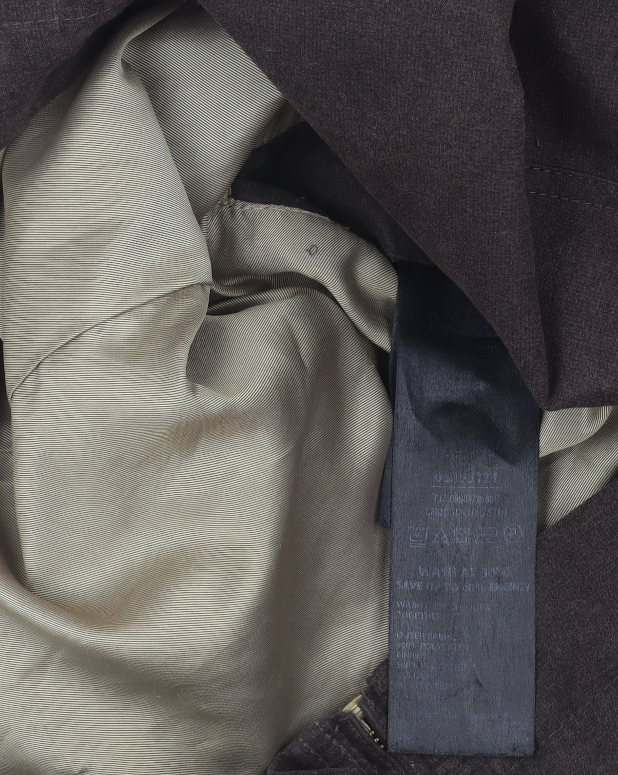 Collezione Men's Brown L Basic Cotton Polyester Lined Zip Jacket