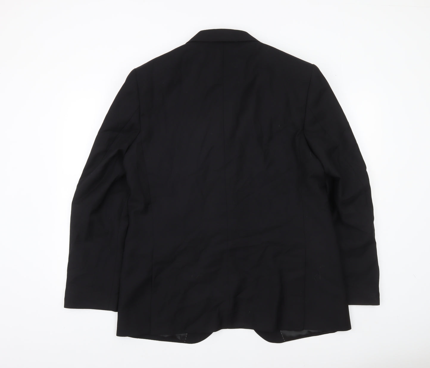 Marks and Spencer Men's Black 44R Wool Regular Fit Blazer Jacket
