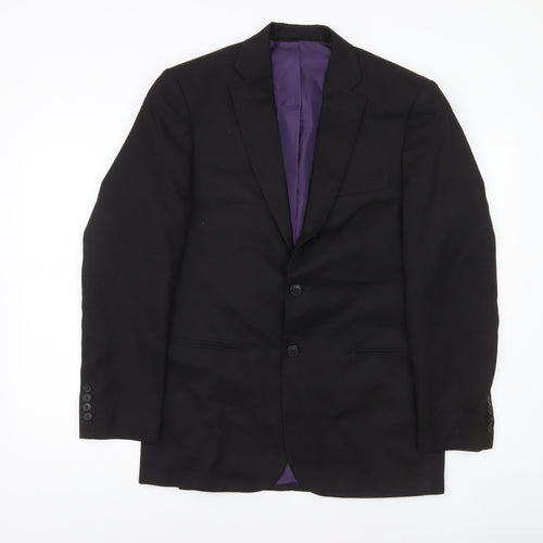Marks and Spencer Men’s Black 38 Regular Fit Two Button Blazer