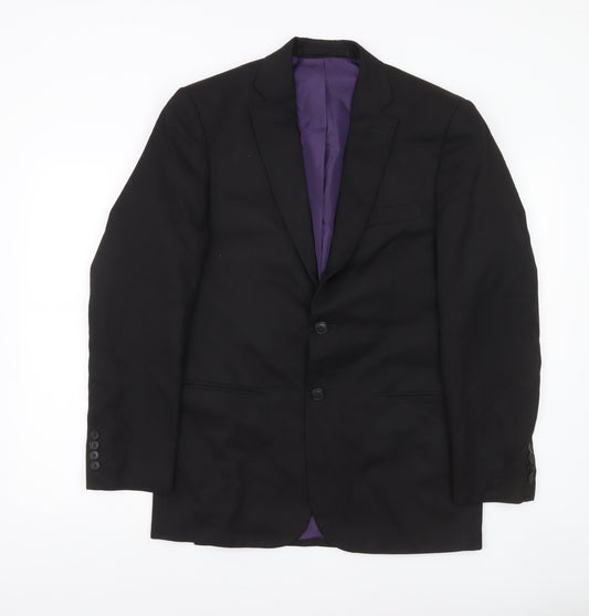 Marks and Spencer Men’s Black 38 Regular Fit Two Button Blazer