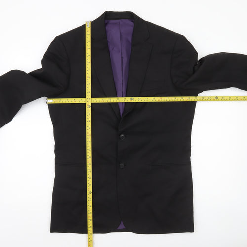 Marks and Spencer Men’s Black 38 Regular Fit Two Button Blazer