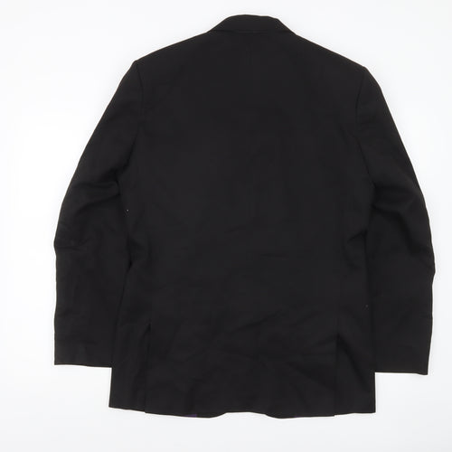 Marks and Spencer Men’s Black 38 Regular Fit Two Button Blazer