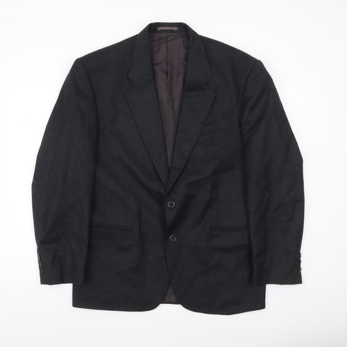 Next for Men Black Wool Blazer Jacket 38R Regular Fit Classic Style