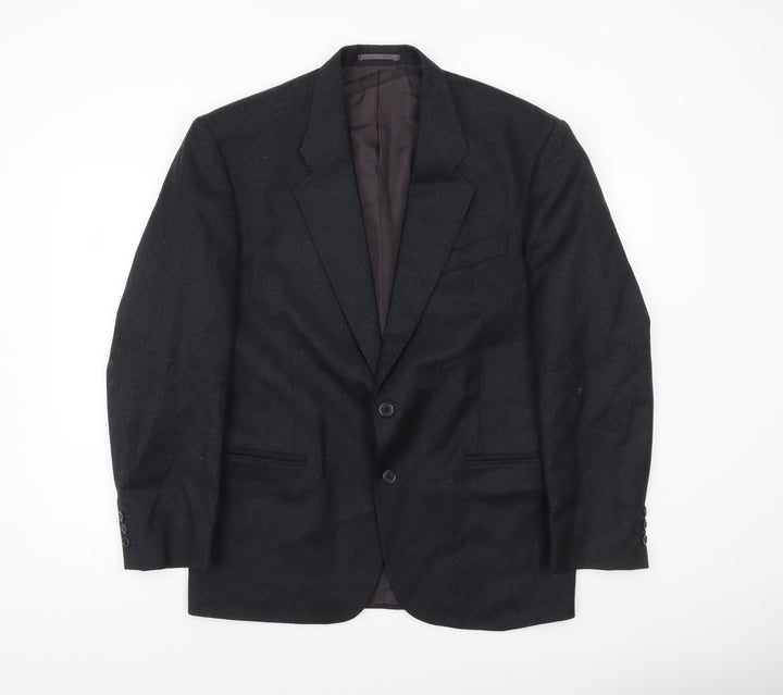 Next for Men Black Wool Blazer Jacket 38R Regular Fit Classic Style