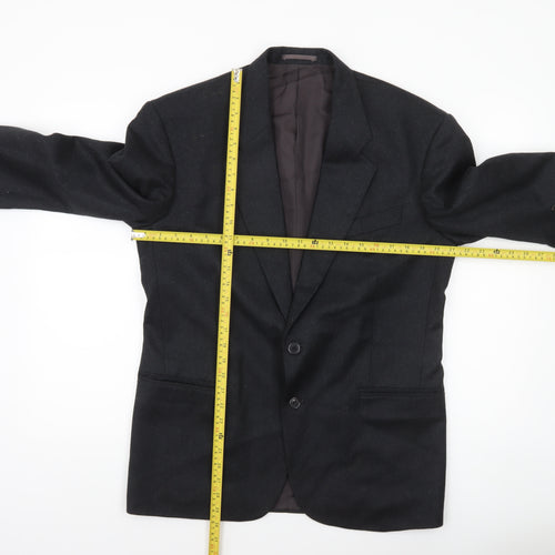 Next for Men Black Wool Blazer Jacket 38R Regular Fit Classic Style