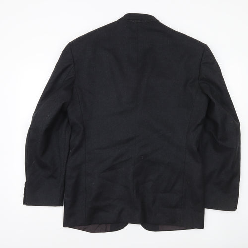 Next for Men Black Wool Blazer Jacket 38R Regular Fit Classic Style