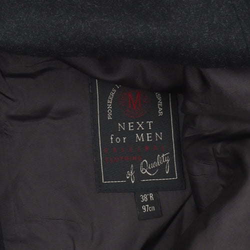 Next for Men Black Wool Blazer Jacket 38R Regular Fit Classic Style