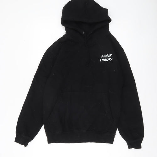 Sugar Theory Men’s Black Pullover Hoodie Size S Skeleton Graphic