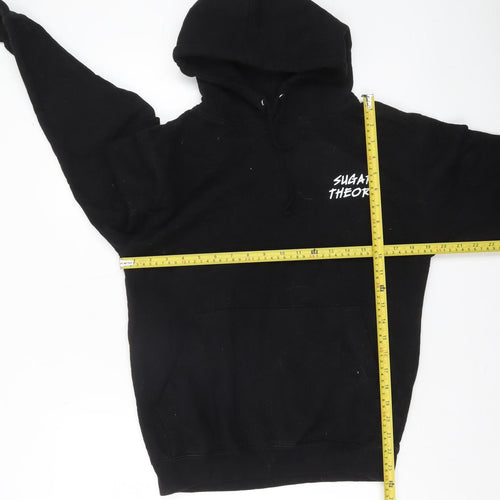 Sugar Theory Men’s Black Pullover Hoodie Size S Skeleton Graphic