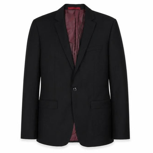 Topman Men's Black 38R Regular Fit Single-Breasted Blazer