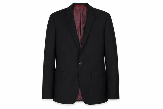 Topman Men's Black 38R Regular Fit Single-Breasted Blazer