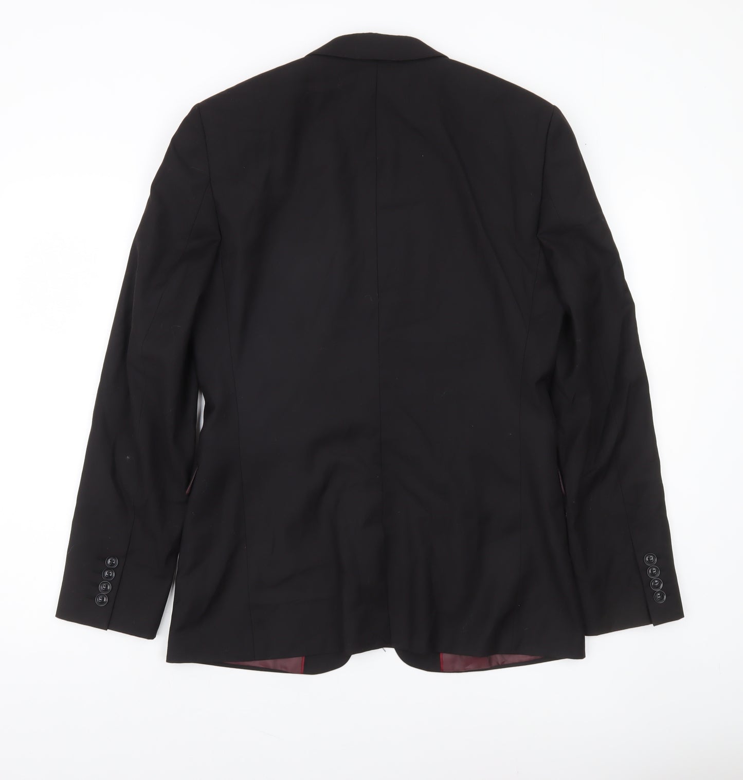 Topman Men's Black 38R Regular Fit Single-Breasted Blazer