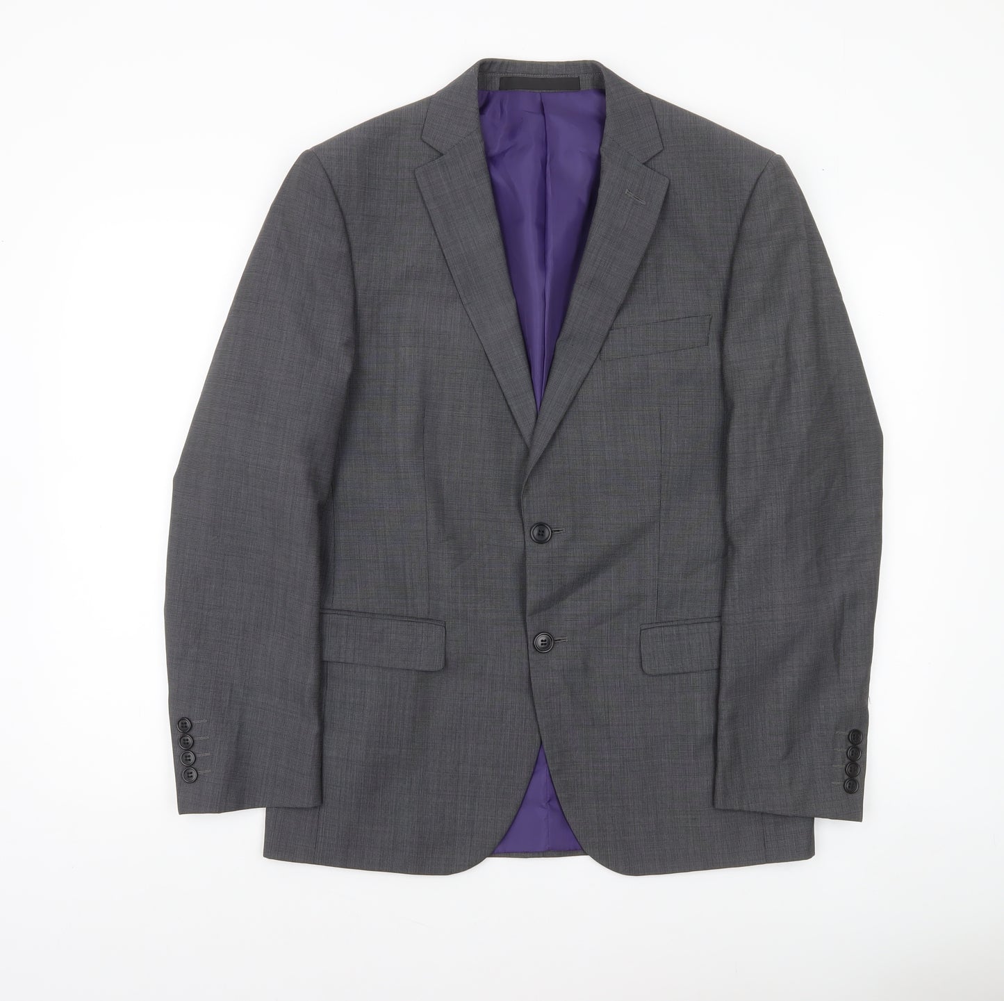 Marks and Spencer Men’s Grey Wool Blend Suit Jacket 38S Short Classic Fit