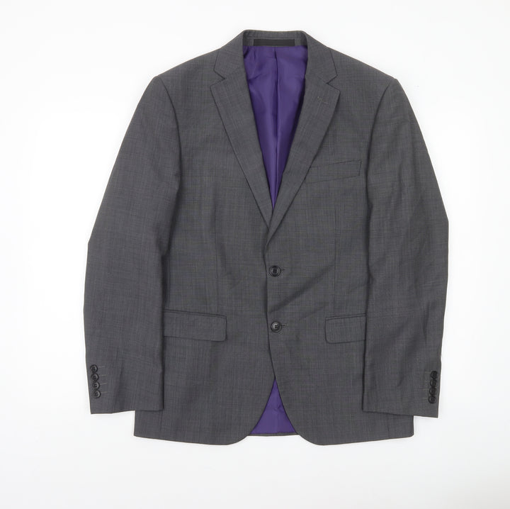 Marks and Spencer Men’s Grey Wool Blend Suit Jacket 38S Short Classic Fit