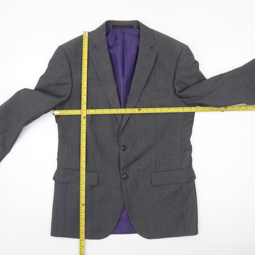 Marks and Spencer Men’s Grey Wool Blend Suit Jacket 38S Short Classic Fit