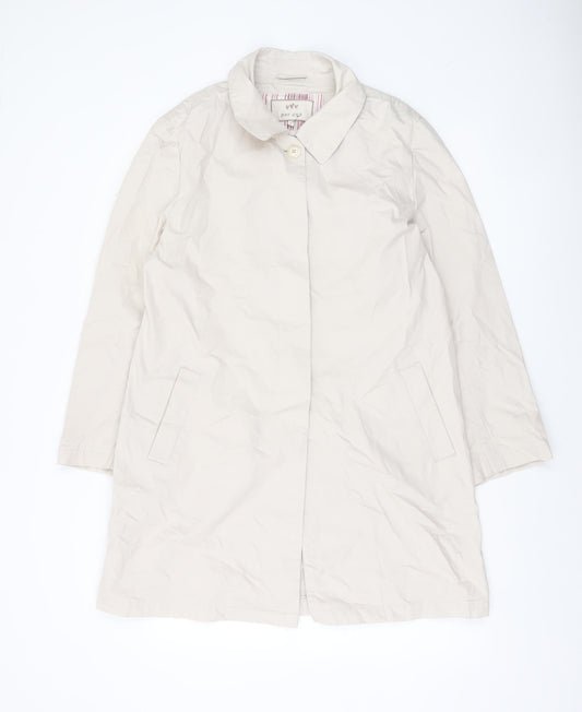 Marks and Spencer Per Una Women Beige Long Cotton Trench Coat M