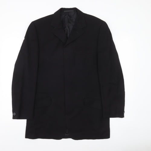 Versace Classic V2 Men's Black 40R Wool Viscose Blazer Jacket