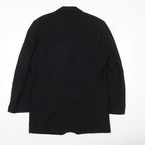 Versace Classic V2 Men's Black 40R Wool Viscose Blazer Jacket