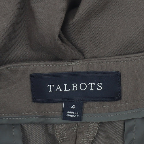Talbots Women’s Brown Dress Pants Size 4 Regular Stretch Twill Trousers