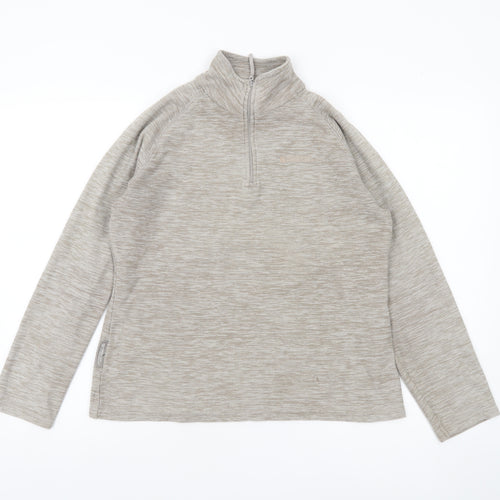 Mountain Warehouse Womens Beige 1/2 Zip Fleece Sweatshirt UK 12