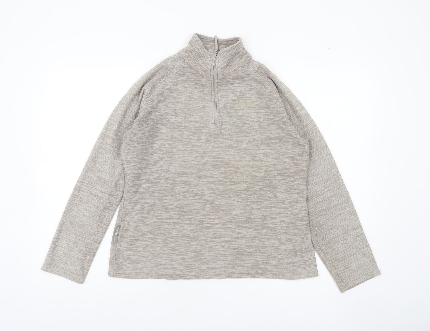 Mountain Warehouse Womens Beige 1/2 Zip Fleece Sweatshirt UK 12