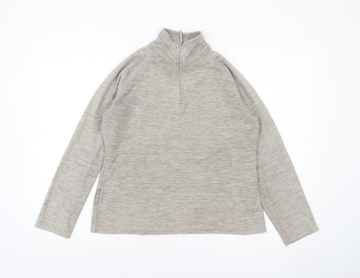Mountain Warehouse Womens Beige 1/2 Zip Fleece Sweatshirt UK 12