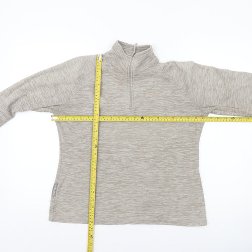 Mountain Warehouse Womens Beige 1/2 Zip Fleece Sweatshirt UK 12