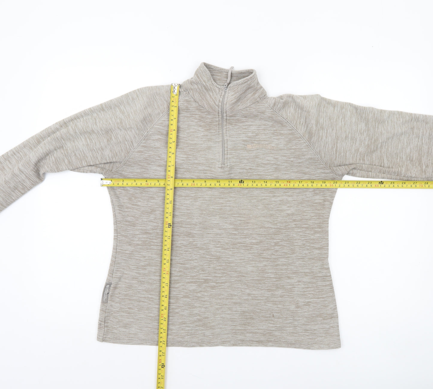 Mountain Warehouse Womens Beige 1/2 Zip Fleece Sweatshirt UK 12